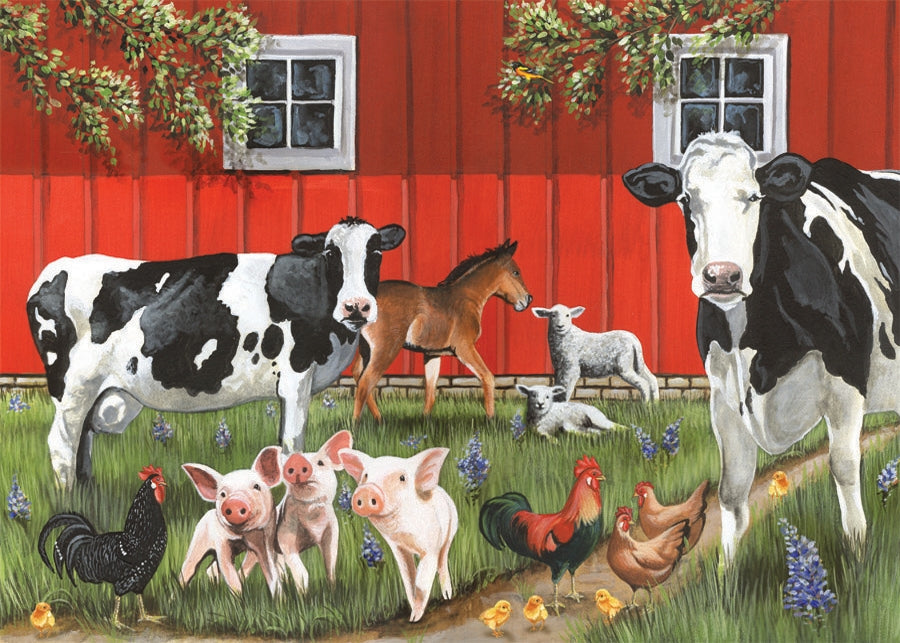 Cobble Hill Red Barn Farm Tray Puzzle 35 pc