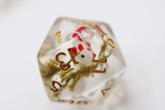 RED KOI FISH RPG DICE SET