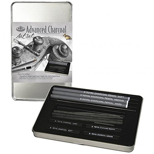 ROYAL & LANGNICKEL RSET-ART2503 SMALL TIN CHARCOAL DRAWING ART SET