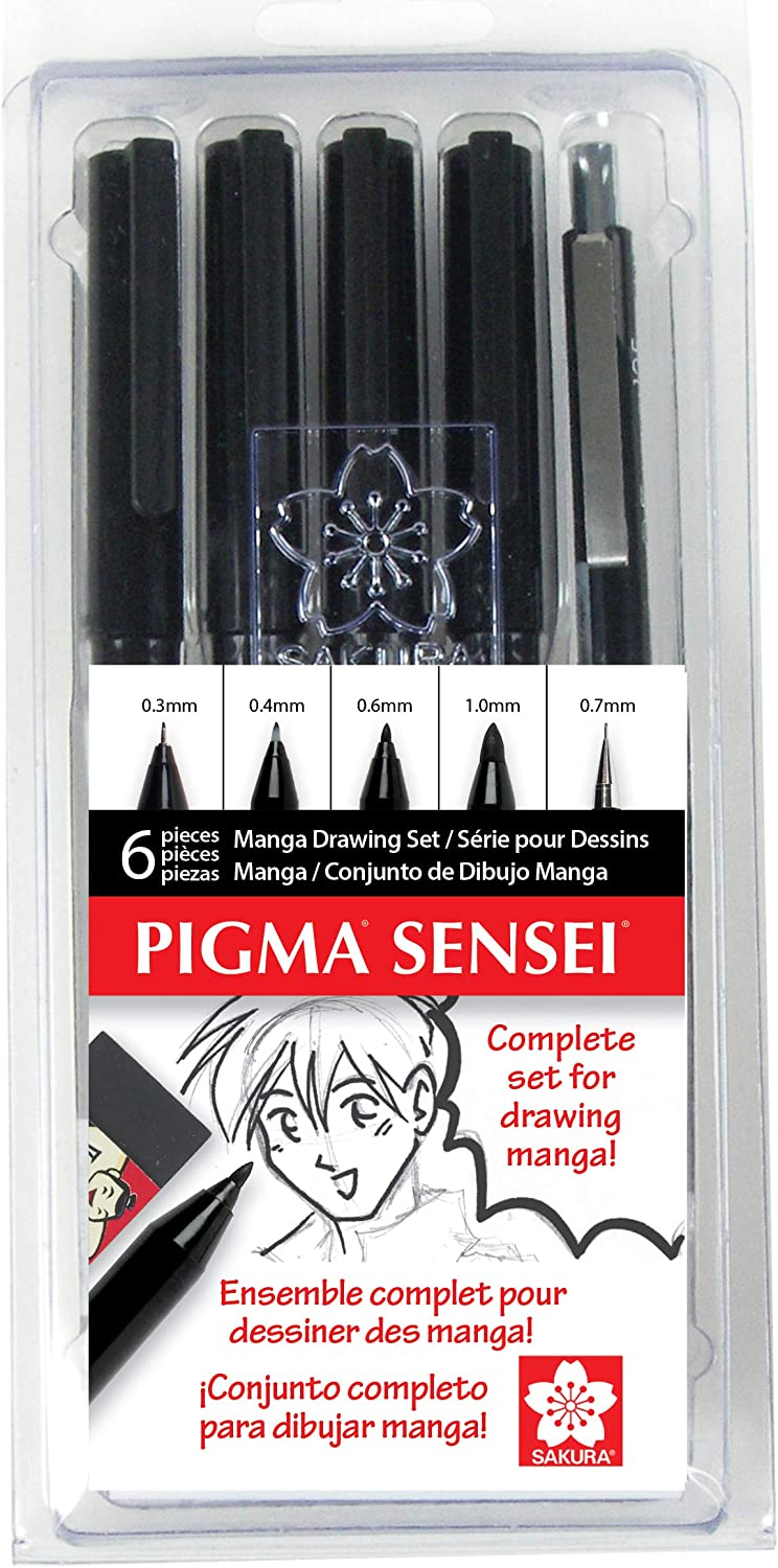 Pigma Sensei Manga Drawing Kit 6pc - Sakura