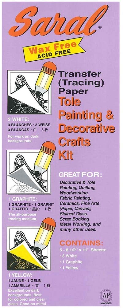 Saral Tracing Tole Paper Painting and Decorative Crafts - 5 Sheet Pack, 8 1/2 in. x 11 in. Pack of 5