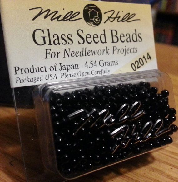 Mill Hill Glass Seed Beads 4.54g Black #02014