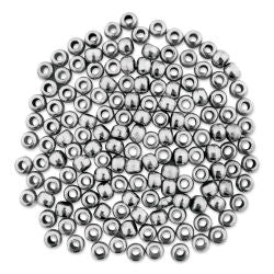 Pony Beads: 9mmx6mm Barrel Standard - Silver