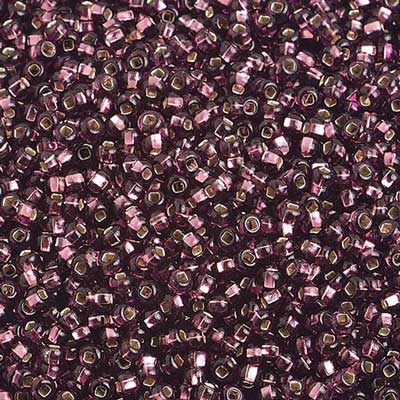 Silver Lined Ameythst Seed Beads 10/0