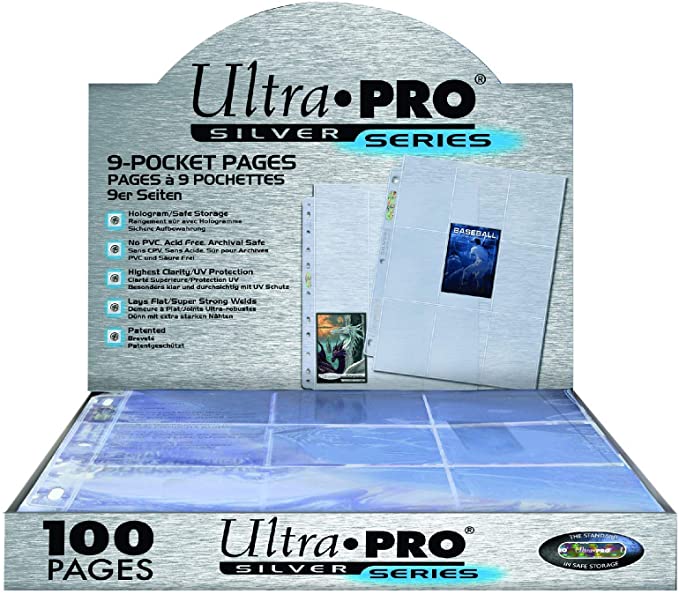 Ultra Pro 9-Pocket Silver Series Pages for Standard Size Cards