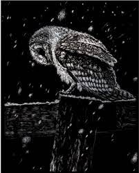 Snowfall at Night Mini Silver Foil Engraving Art Kit, 5 x 7