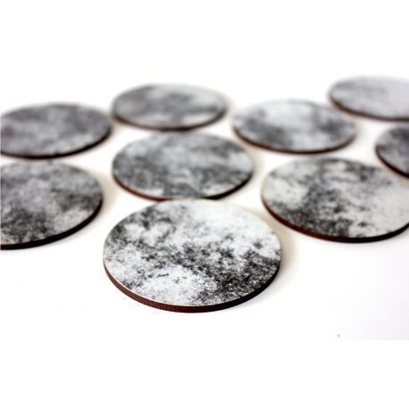 60 MM SNOW TUNDRA X5 - PRE PAINTED BASES