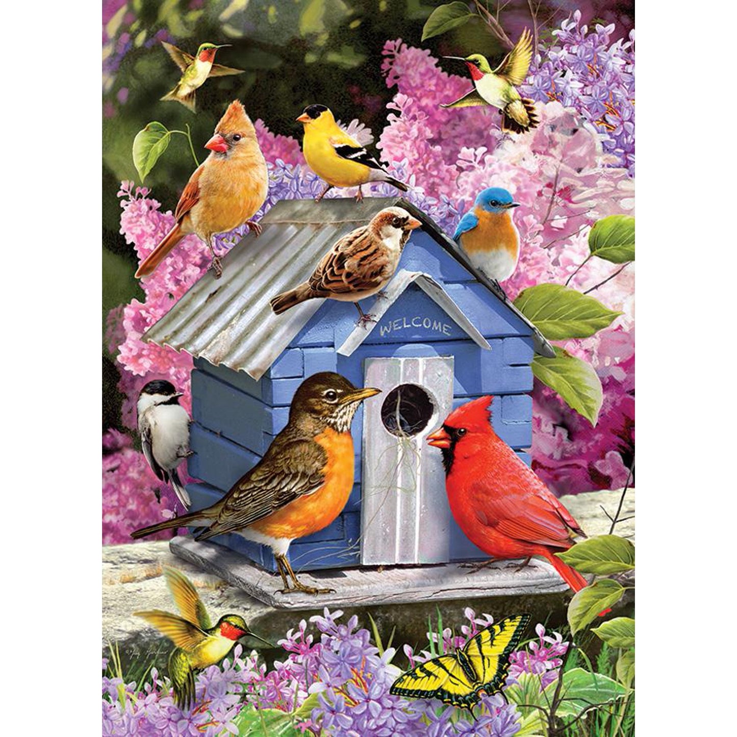Spring Birdhouse Cobble Hill 1000pc
