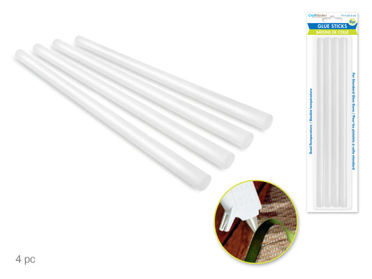 Craft Medley Glue Sticks: 10" Standard Dual Temp x4 11mm Thick