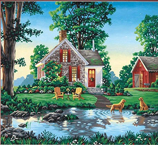 Summer Cottage Paint by Number Kit by PaintWorks Dimensions