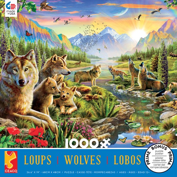 Summer Wolf  Family 1000pc Puzzle