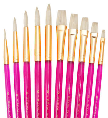 Rset SVP5 White Bristle 10 pc Brush set