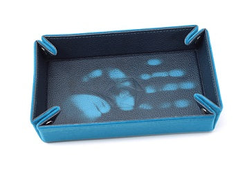 Die Hard: Folding Rectangle Heat Change Tray with Teal & Teal Velvet