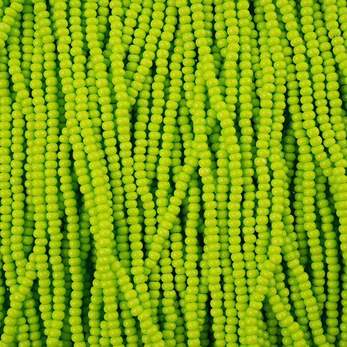 Czech Seed Bead 10/0 Terra Intensive Light Green Strung