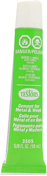 Testors 3505 Cement For Metal & Wood 5/8 fl.oz. (18mL)