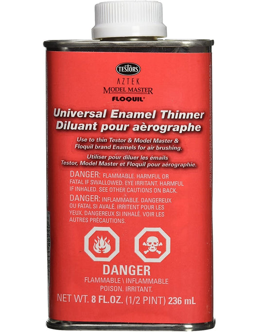 Testors 8824 - Universal Enamel Thinner - 8 fl. oz.