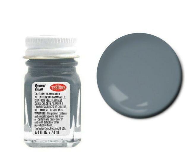 Testors 1163 Enamel Flat Gray 1/4 oz