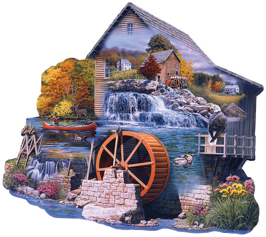 The Old Mill Stream - 1000pc Shaped Jigsaw Puzzle