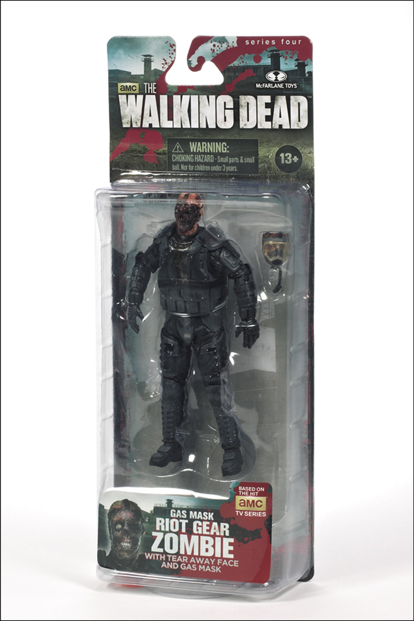 The Walking Dead TV Series 4 Riot Gear Gas Mask Zombie Action Figure