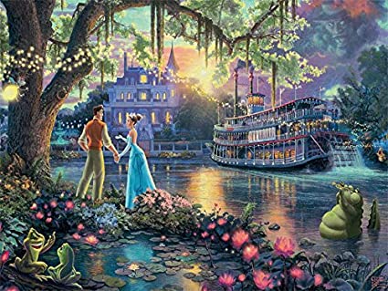 Ceaco Thomas Kinkade Disney The Princess & The Frog Falling in Love 750pc
