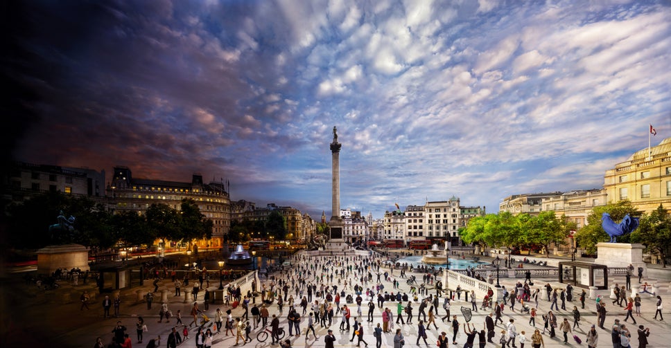 Stephen Wilkes Trafalger Square, London, Day to Night™ 1012 pc