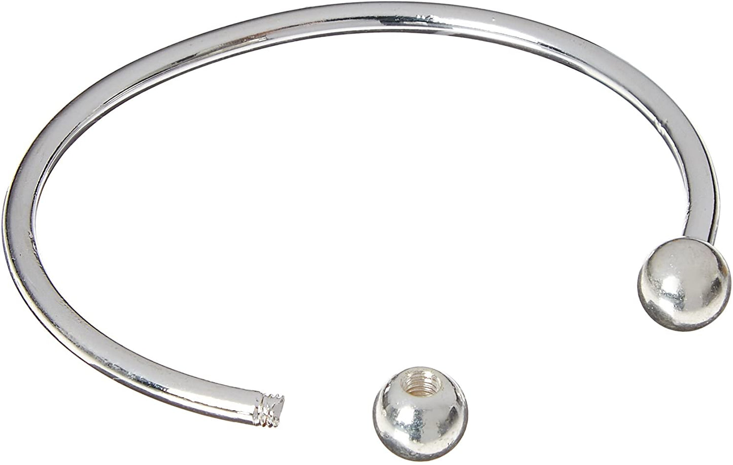 Darice Sterling Silver Plated Twist End Bangle, Set of 3