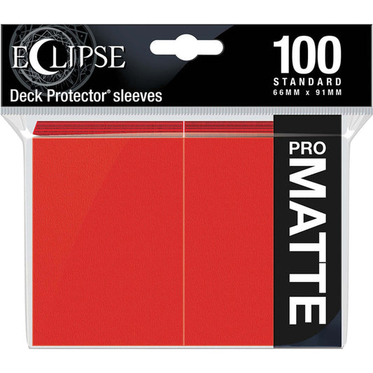 Eclipse Matte Standard 100 Sleeves: Apple Red