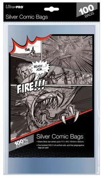 Silver Size 7-1/4" X 10-1/2" Comic Bags