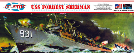 USS Forrest Sherman Destroyer Plastic Model Kit 1/320