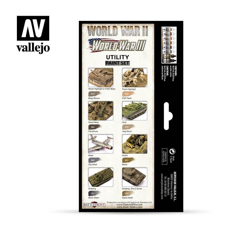 Vallejo 70.201 Utility Paint Set WWII & WWIII