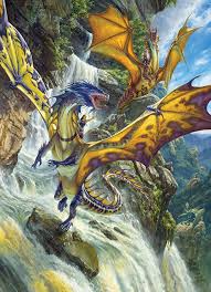 Waterfall Dragons Puzzle (1000 Piece)