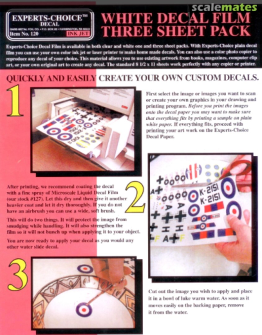 EXPERTS-CHOICE™ DECAL FILM SHEETS