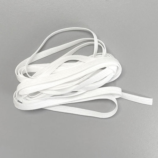 White Polyester Knitted Elastic - 1/4" - 3 Yards