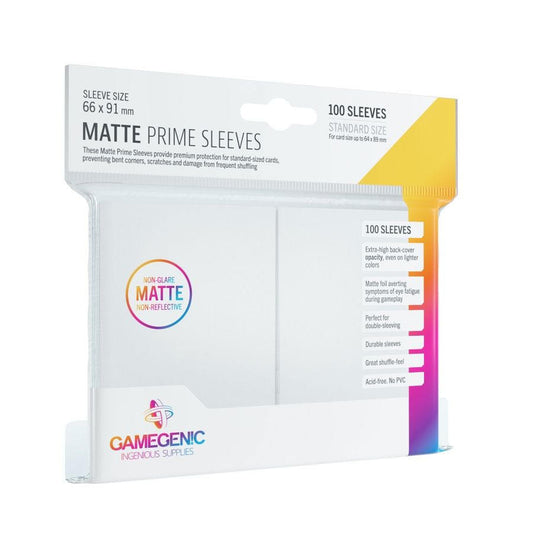 White 100ct Matte Prime Sleeves GG Standard Size
