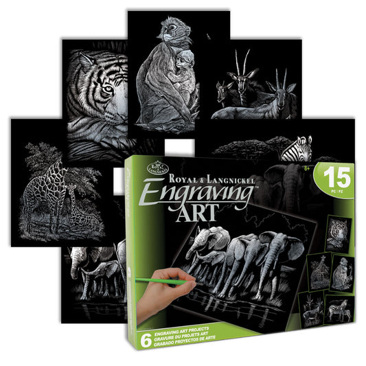 Engraving Art™ Silver Box Set Wildlife