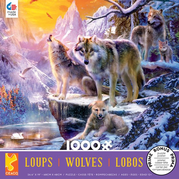 Winter Wolf  Family 1000pc Puzzle