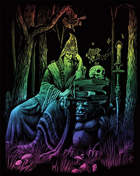 Wizard Mini Rainbow Foil Engraving Art Kit, 5 x 7