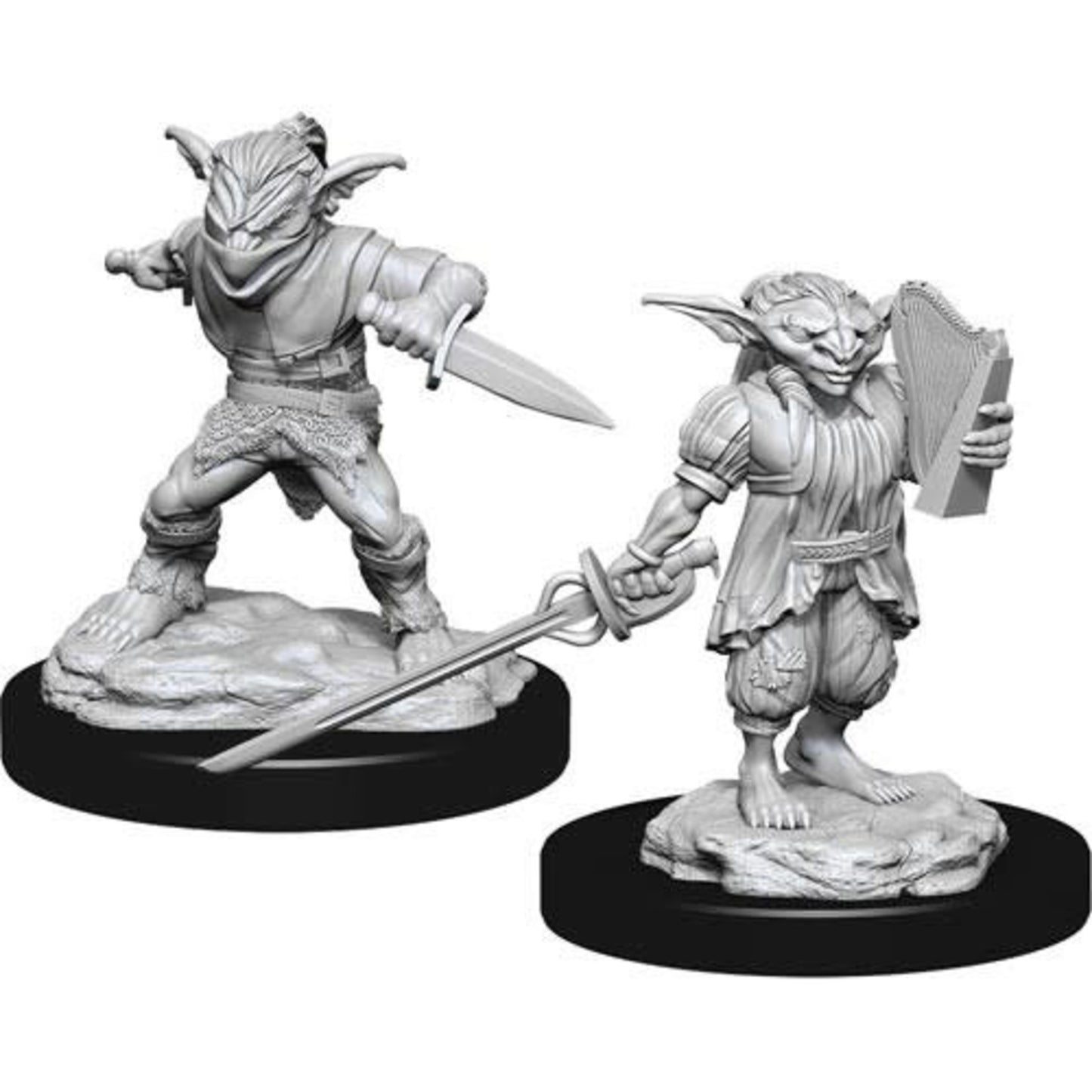 D&D Minis Unpainted Goblin M Rogue & F Bard W15 90309