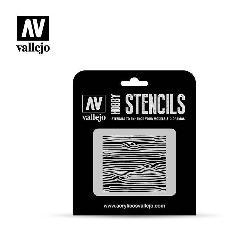 Vallejo Hobby Stencils ST-TX007 Wood Texture Nº2
