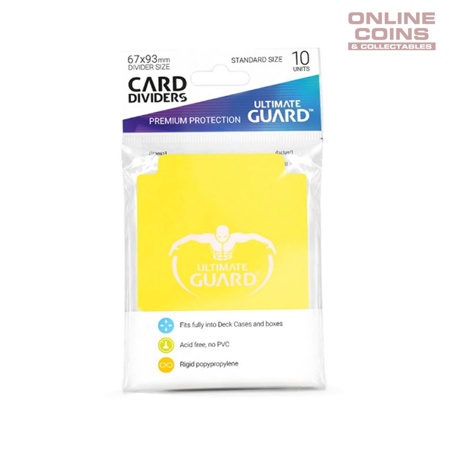Ultimate Guard Trading Card Storage Dividers Pack of 10 - YELLOW