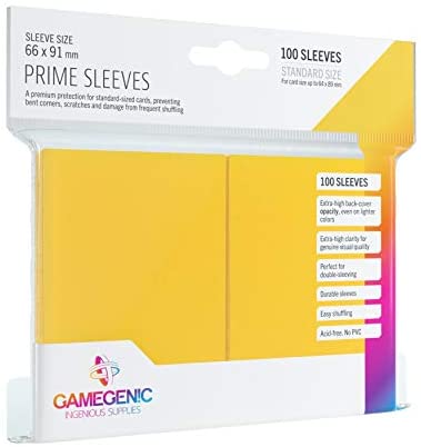 Yellow 100ct Prime Sleeves GG Standard Size
